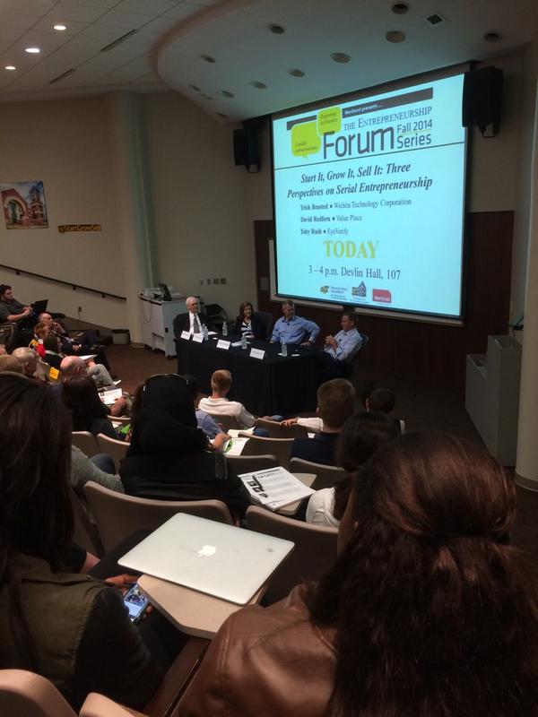 theleakalert's tweet photo. Entrepreneurship Forum. Three serial entrepreneurs; Trish Brasted, David Redfern &amp; Toby Rush #startgrowsell #comm660 http://t.co/aamOCnYdan