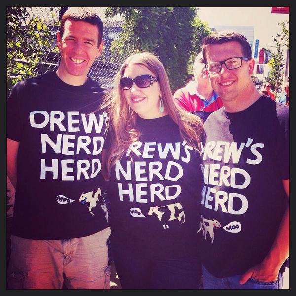 sarahybethy's tweet image. So fun seeing ourselves on @PriceIsRight today!! @DrewFromTV&apos;s nerd herd forever!! #gameshowfun