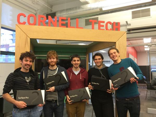 AVatchinsky's tweet image. Tks @Microsoft for the awesome #SurfacePro2 for our @hackNY mind reading art gallery experience! - @cornell_tech team