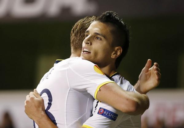 SpursOfficial's tweet photo. Who was your man of the match against Asteras Tripolis? RT to vote for option 3 – @Coco_Lamela #SpursMOTM http://t.co/r1RmVcDPsA