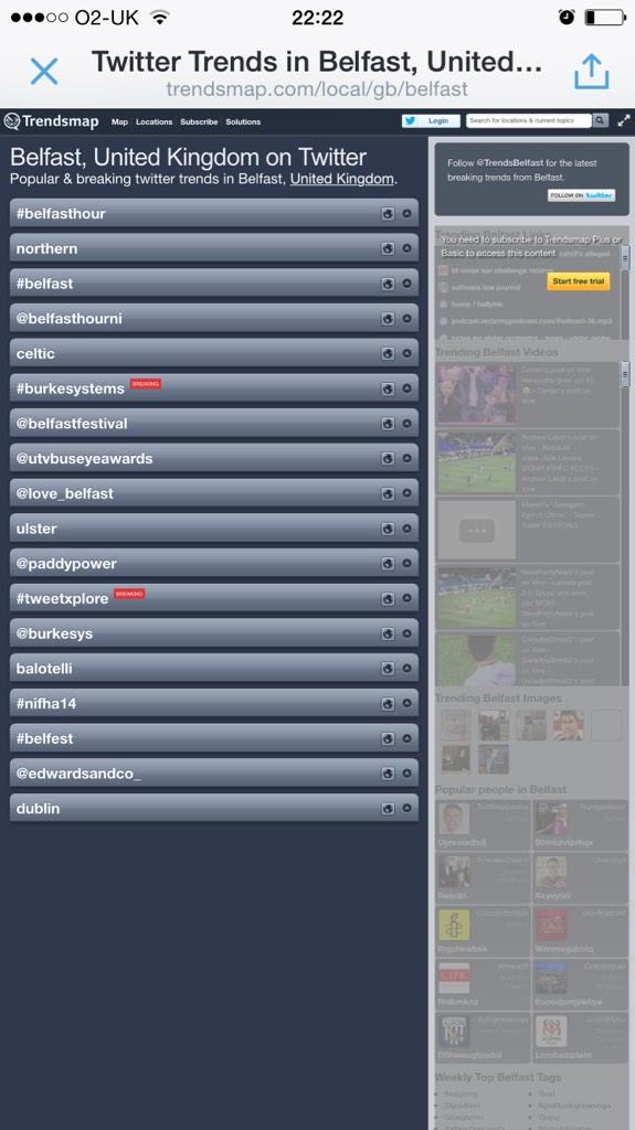 EdwardsandCo_'s tweet photo. Great to see us join the Twitter trending tonight! #Belfasthour #burkesystems http://t.co/oxwfrwWBVp