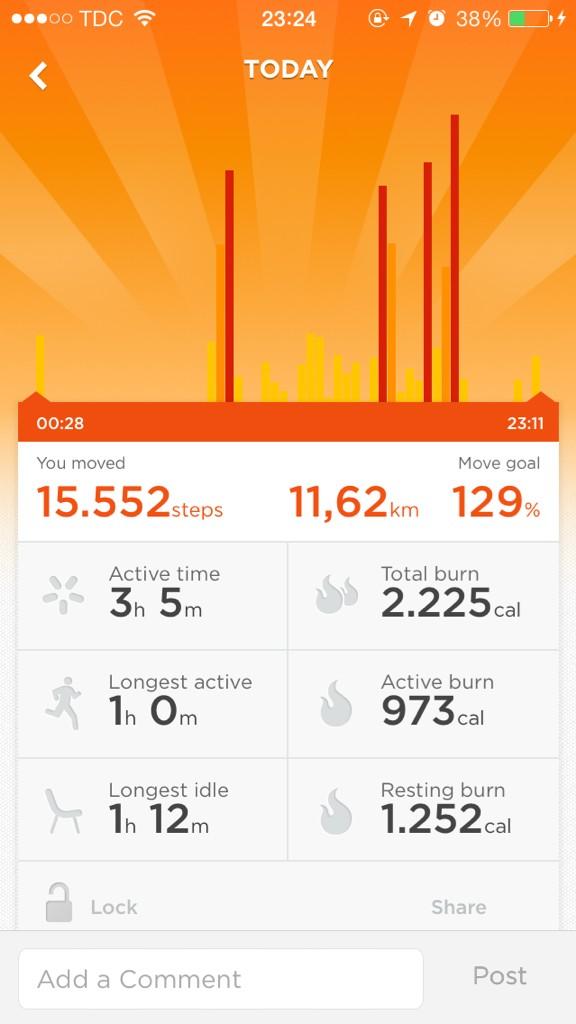 veronikalosova's tweet image. 11,5km today, 15500 steps... I think that's a lot for normal day :) #JawboneUp #stepstracking #quantifiedself
