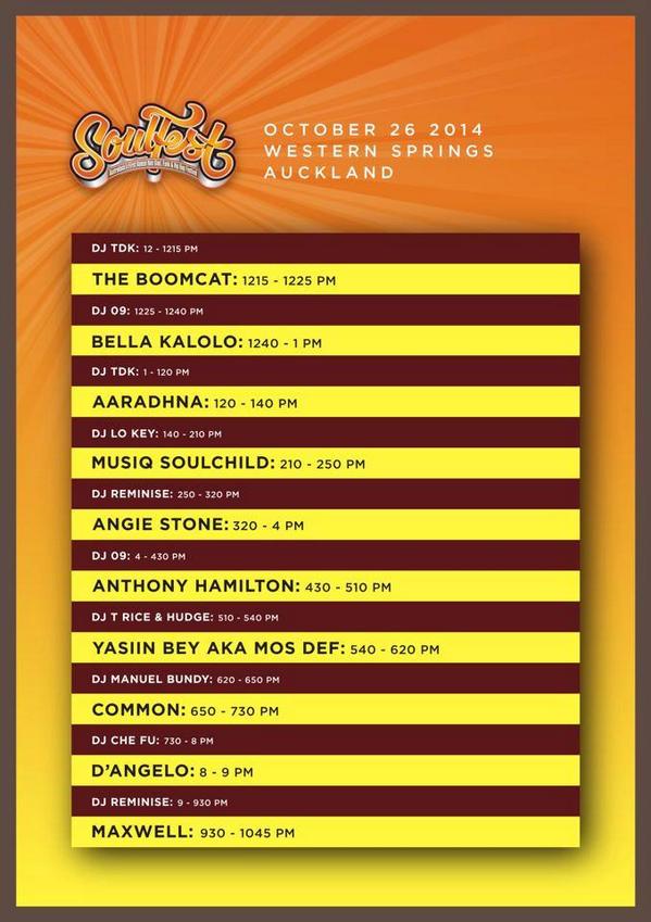 Going to <a href="/soul_fest/">Soul Fest</a> ? Here's the schedule.