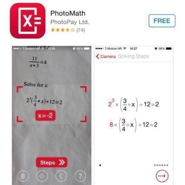 aboyzed_r's tweet photo. برنامج جميل "Photo math" لنظام IOS  تقدر تصور مثلاً المعادلة الرياضية بالجوال ويعطيك الحل مباشرة
بالهناء والعافية✋ http://t.co/G1YmdmQnAG