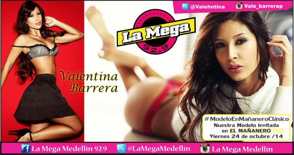 LaMegaMedellin's tweet photo. Ella es @valehntina nuestra #ModeloEnMañaneroClásico de mañana viernes. Qué tal esta belleza? Escúchala en 92.9FM. http://t.co/U54SVPZFtZ