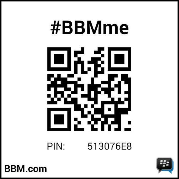 #BBMme PIN: 513076E8
pin.bbm.com/513076E8