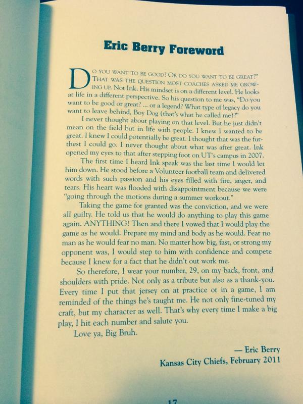 xixijiawang's tweet image. Nice Foreword by @Stuntman1429 !
#MyFavePlayer #GoChiefs #GetThisBook @InkyJohnson