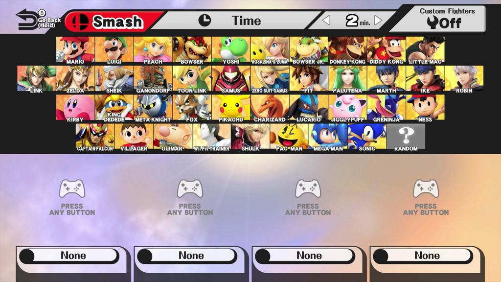 Here's the entire Roster for Super Smash Bros Universe: The