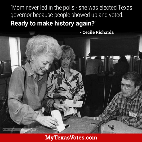 BGTXHouHeights's tweet photo. Awesomeness from @CecileRichards via @WendyDavisTexas FB #GOTV #TeamWendy #GAMEONTEXAS #VOTE #BGTX http://t.co/58EgM4euXw