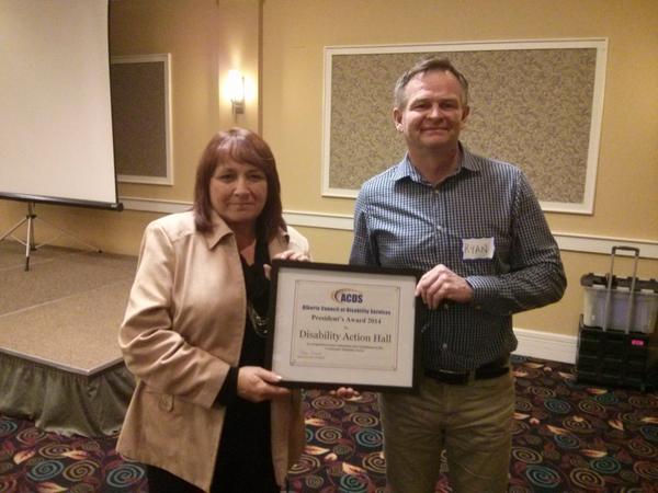 ACDS_online's tweet photo. Congratulations to the Disability @Actionhall, this year's recipient of the ACDS President's Award! #pdd #abpdd http://t.co/zzos4KDBeC