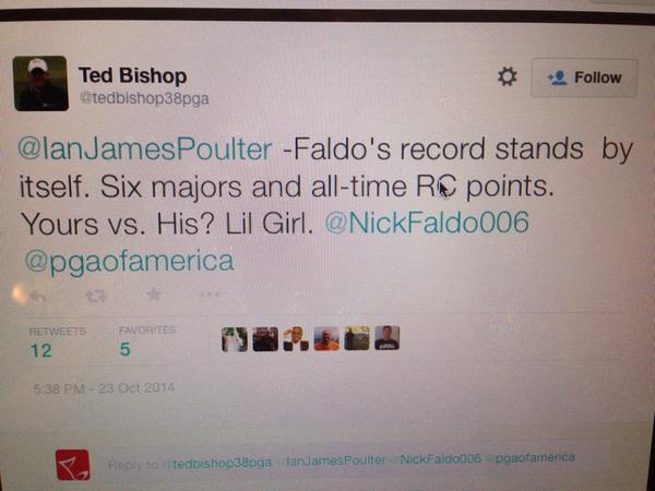Flagstick's tweet photo. PGA of America President @tedbishop38pga may need to start a different kind of task force #TwitterBooBoo http://t.co/QWPYIuF7sE