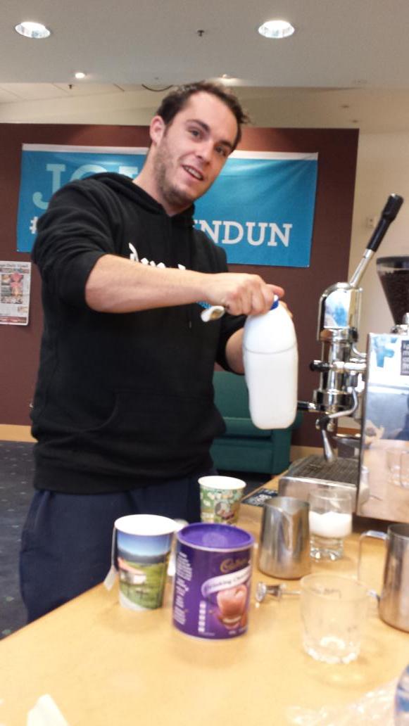 Awesome hospitality at the #gigatowndunedin site! Come grab a free coffee ;)