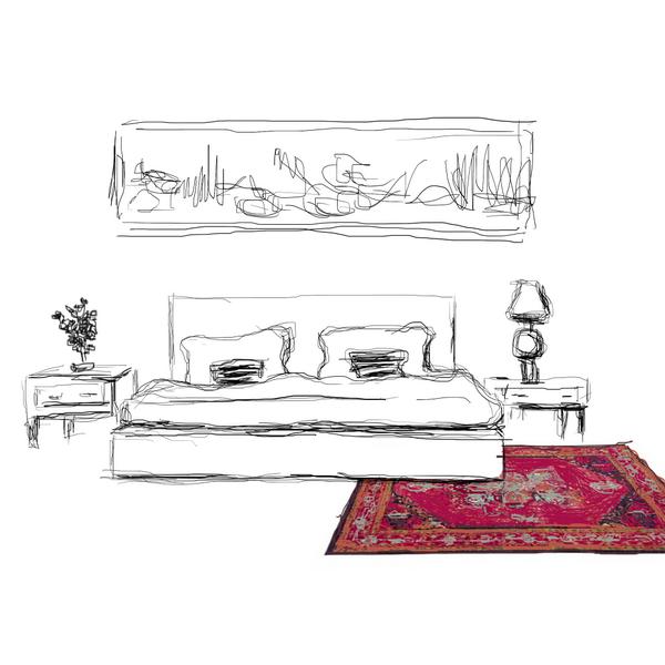 missamaraloves's tweet photo. Create an eclectic look in your bedroom by placing rug under one corner of the bed so it's seen on one side &amp; the end http://t.co/YkjPsnKkHv