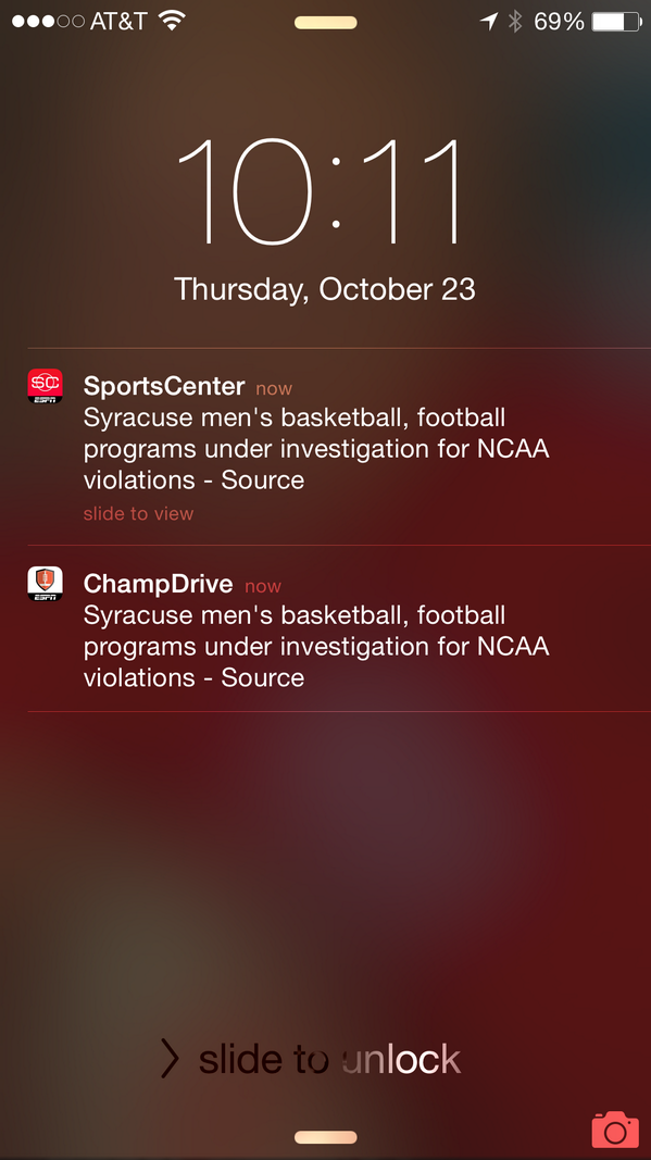 NCStateFootball's tweet photo. Well we knew someone else would pay the piper for UNC’s cheating but no one thought it would be Syracuse. #cuseshit http://t.co/CY6VjHSxjD