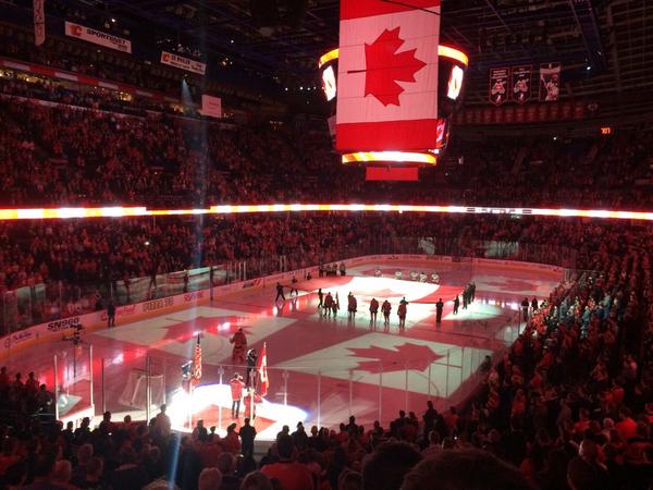 HunterBHeggie's tweet image. Moment of silence in saddledome tonite, u could of heard a pin drop #Goosebumps #CanadaStrong