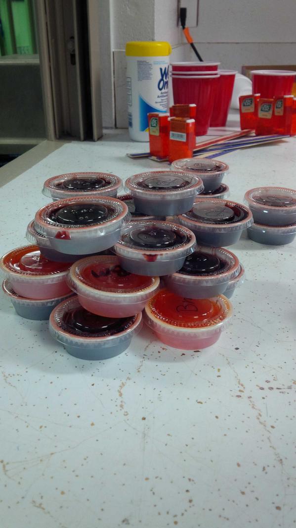 Slingin jello shooters! #cumarock2014