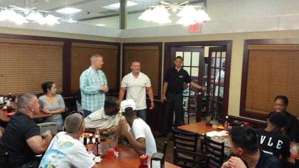 SfcRobin's tweet photo. Houston North Hail and Farewell. #hellosandgoodbyes http://t.co/6kli2ekuae