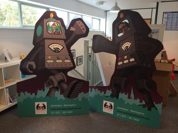 gencyUK's tweet image. We can&apos;t wait for the #BathDigiFest to start! Good vs Bad robots @bathdigital @BathRobot