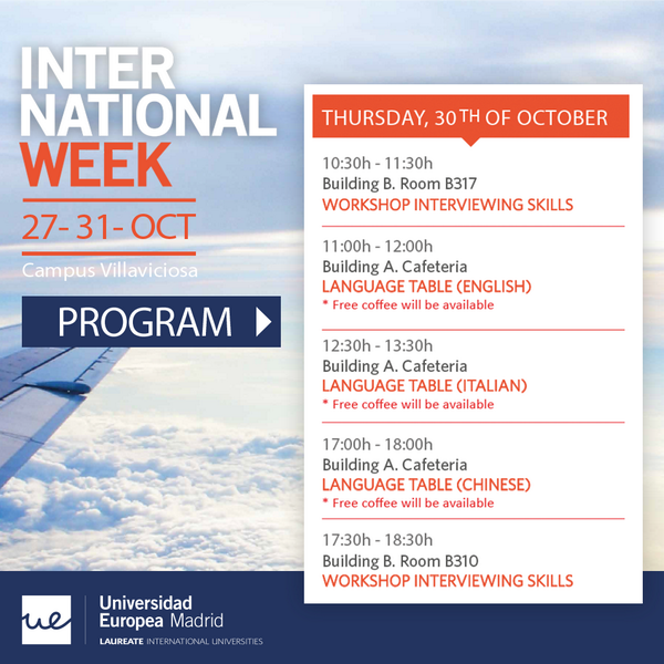UEuropea's tweet photo. ¡Participa en la #IntrnationalWeeKUEM! Descárgate el programa en PDF ➡ http://t.co/zyouPs9DaW http://t.co/gBgmfzoZba