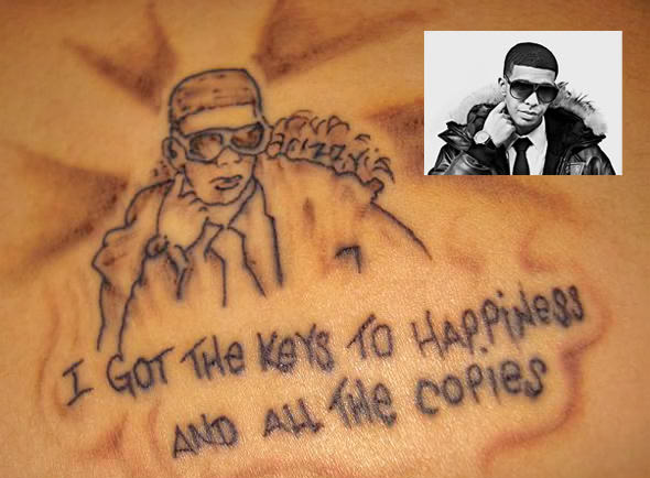 VictoriaN720's tweet image. @PLNDR @Drake awe yeah! Tatted up! 😂😂 true dedication is inspirational #DrakeOver