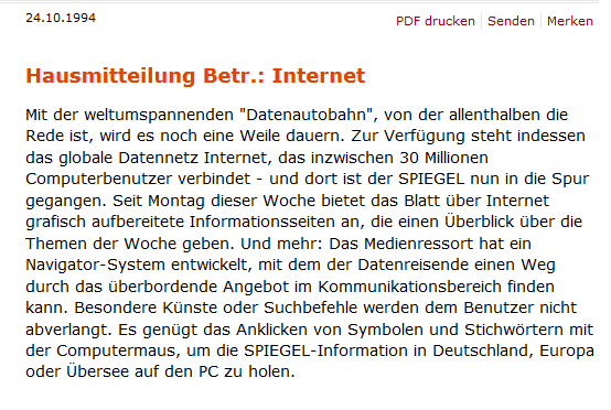 SPIEGEL_Politik's tweet photo. Heute vor 20 Jahren erschien im @DerSPIEGEL diese Hausmitteilung. #spon20 http://t.co/Kvb5yC1UPn (syd) http://t.co/luFG9QXB9r