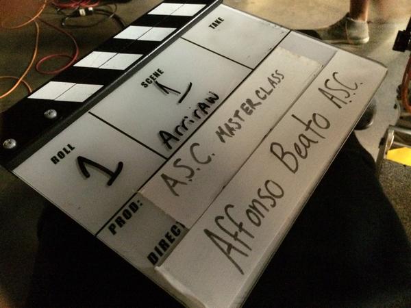 Tudo belleza c/ <a href="/beato13/">Affonso Beato, ASC</a> #ASCMasterClass "#cinematography is a matter of design first, art second." @camraman