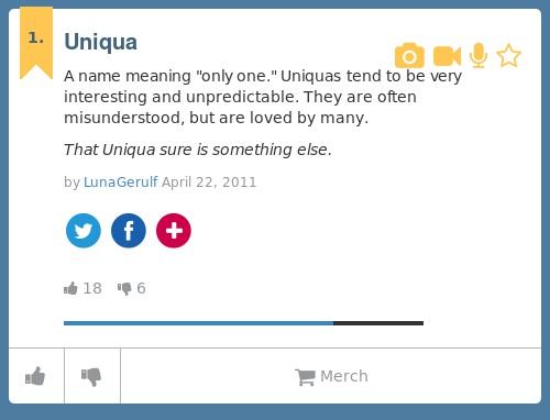 Meaning of my name according to Urban Dictionary. HA!