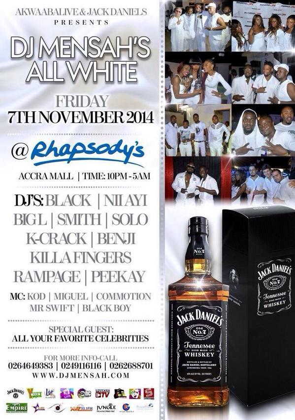 Eventstvgh's tweet photo. It's DJMensah's all white party @rhapsody's on 7/11/14.Get ur white shadas n ur party groove on n be there @DJMENSAH1 http://t.co/46C0z9BksD