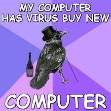 cyber_secure_it's tweet photo. new computer after a virus- that’s drastic!security awareness month is on! #ba http://t.co/qL52SwayPw
