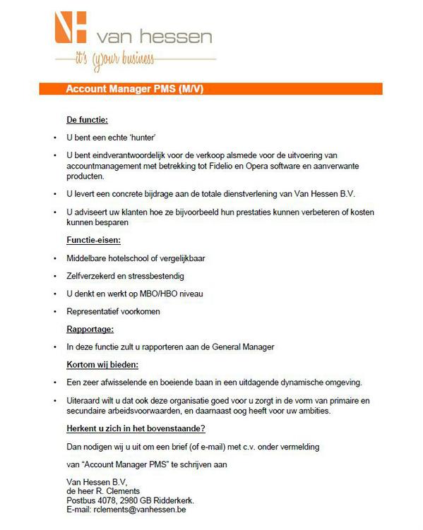Wij zoeken een nieuwe collega ter versterking van ons sales team. Heeft u belangstelling ?