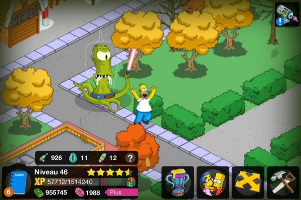 ZeBouchon2's tweet photo. Kang qui course Homer pour le "sonder" 😅
#SimpsonsSpringfield @EAFrance @EAMobile @TheSimpsons http://t.co/Hfejz9Z7uI