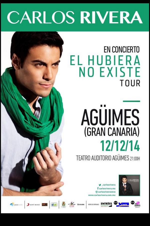 "<a href="/Canarias_Musica/">Conciertos Canarias</a>: CARLOS RIVERA en concierto
Agüimes - Gran Canaria
<a href="/EntreesPuntoEs/">Entrées.es</a> <a href="/ClubFVR/">CarlosRiveraClubFVR</a>  <a href="/GranCanariaLp/">Gran Canaria</a> "