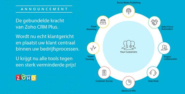 curema's tweet image. Gebundelde kracht van Zoho CRM Plus.