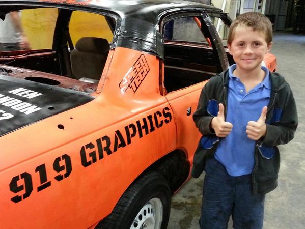 919Graphics's tweet photo. RT "@bmxkidrocket: @NCStateFair  #DemolitionDerby 2nite! @919Graphics did awesome vinyl job on this car http://t.co/JbaU5gBYgG"