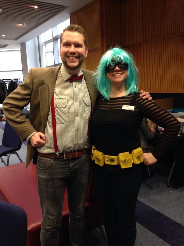 _carobell's tweet photo. The Dr and his new assistant #BashSelfie #bash2014 http://t.co/pvGVa715AR