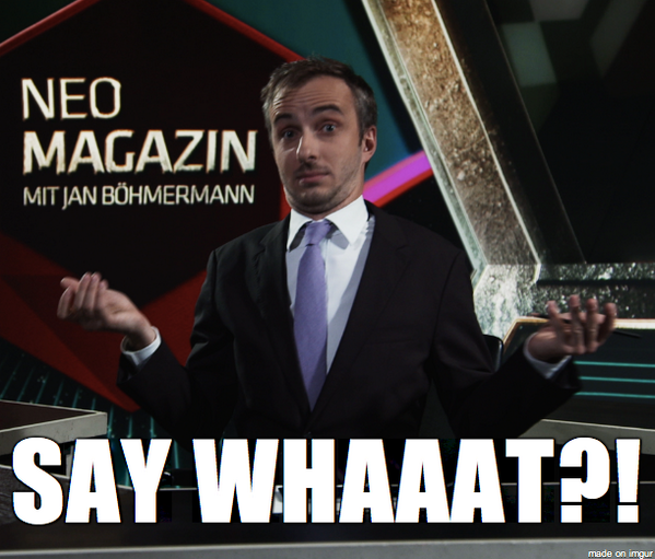 zdfmagazin's tweet photo. RT @VanessaLaala: #fun4jan ist immer noch in den Trends. Saaaaay Whaaaaat http://t.co/r5J8Uit71M