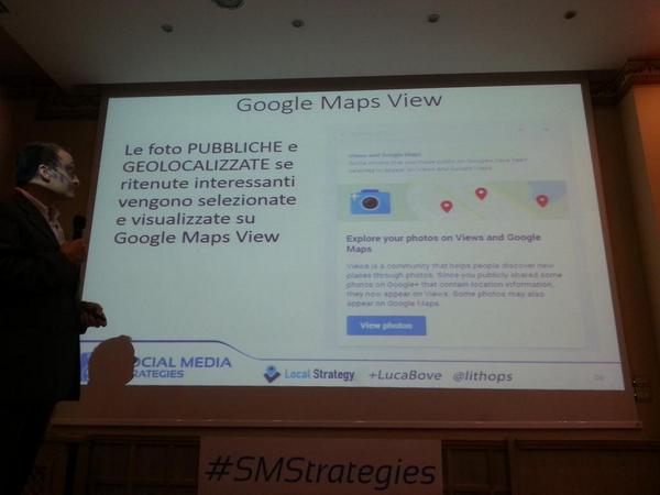 WebLoversItaly's tweet photo. Le foto pubbliche e geolocalizzate potrebbero essere utilizzate su Google Maps View #SMStrategies http://t.co/75Z7OP1cYs