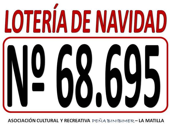 ACRBinibimer's tweet photo. Ya está disponible, como cada año, la Lotería de Navidad, ¡¡No te quedes sin ella!! http://t.co/Rsa0KXrGLG