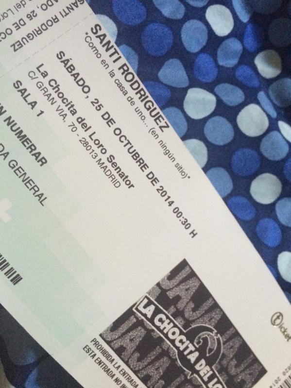 Fatimagarrida's tweet photo. Mañana noche de risas aseguradas con @Santihumor . Espero poder hacerme una foto contigo 😊 http://t.co/nxXiHIgbR5