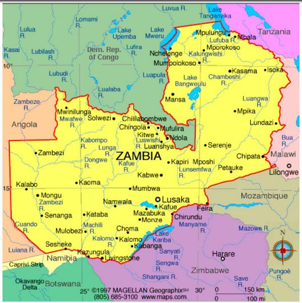 Today 50 years ago (1964), Zambia gained independence from Great Britain. Let us celebrate with all Zambians...