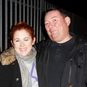 JUMPINSOUNDS's tweet photo. Looking slightly mental with a sick (literally) @katyb after her sold out show @RoundhouseLDN #KatyB #LittleRedTour http://t.co/dOoMGWzz5B