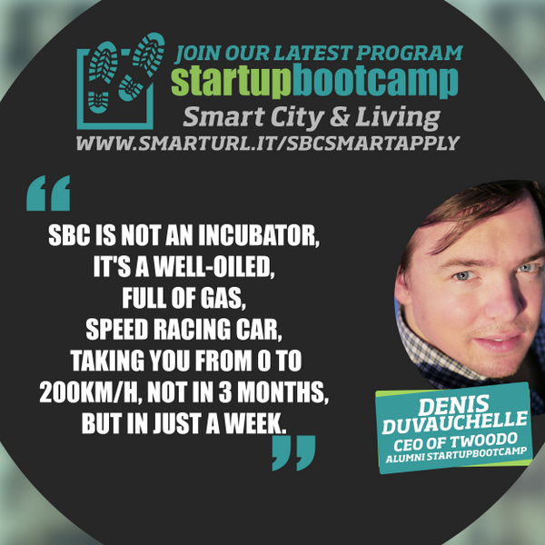 sbcSustain's tweet photo. Today's #sbcquote @Twoodo. Join the Smart City & Living #program! http://t.co/TZ4rlKycP0 #sbcSmartCity @Sbootcamp http://t.co/jZ2hwvuhPP