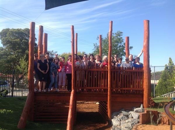 #SCnatureplayground Staff christening the playground before the fun begins on Monday when it's open for the chdn!