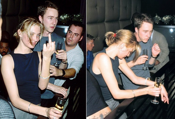 CreativeJournal's tweet image. Эдвард Нортон и Камерон Диаз как бы намекают, что сегодня пятница.