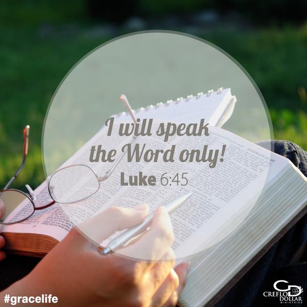 Creflo_Dollar's tweet photo. What you speak consistently is a byproduct of what you believe inwardly. #GraceLife http://t.co/PHu0uyCSav