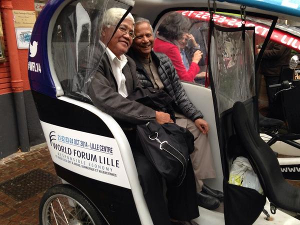 SocialStrategi's tweet photo. CWerquin: RT CatalystLEM: RT ncordier Ricksaw happymoov pr conduire tonymeloto &amp; Yunus_Centre au #WFL14 : 2 figu... http://t.co/mEkMgKKJFN