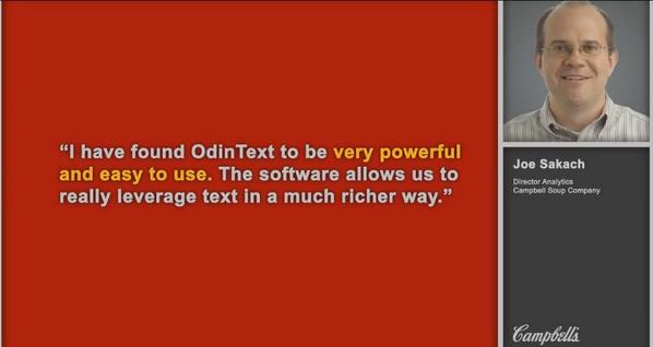 OdinText's tweet image. “@OdinText is very Powerful Easy to Use” youtu.be/bkCXtBEb4p8?t=… @JoeSakach #NextGenText #OdinText #MRX