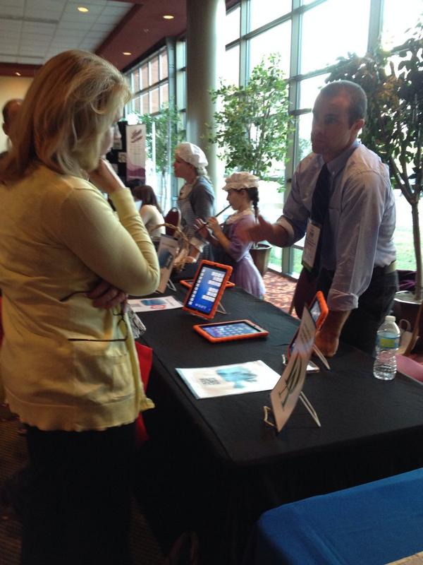 DurhamAcademy's tweet photo. .@Mustangs208 demo of @MarcyCookApp developed in-house. #innovation #NCAIS14 http://t.co/vN8HnuuTkq