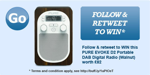 Goelectrical's tweet photo. Follow and retweet to enter our competition to win this Pure Evoke D2 DAB Radio, see terms http://t.co/xSScddYwMk http://t.co/eM7gr7hVou