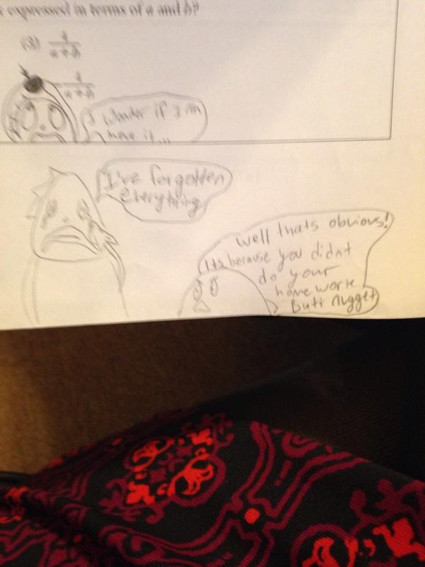 crazycatkim's tweet image. Last day of the quarter = all the tests #mathproblems #didntstudy #teacherproblems @Pappa_Bear75